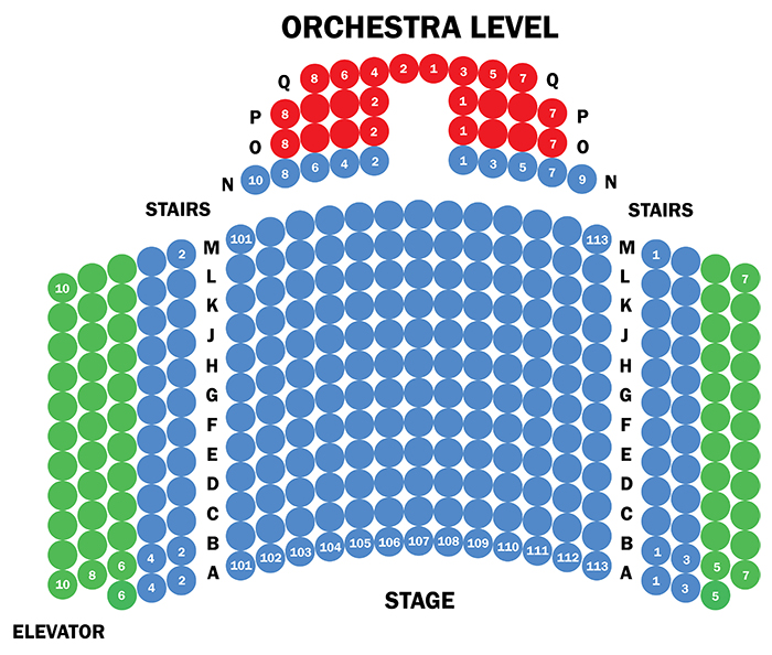 2023 Goodspeed Orchestra Level Seating Chart